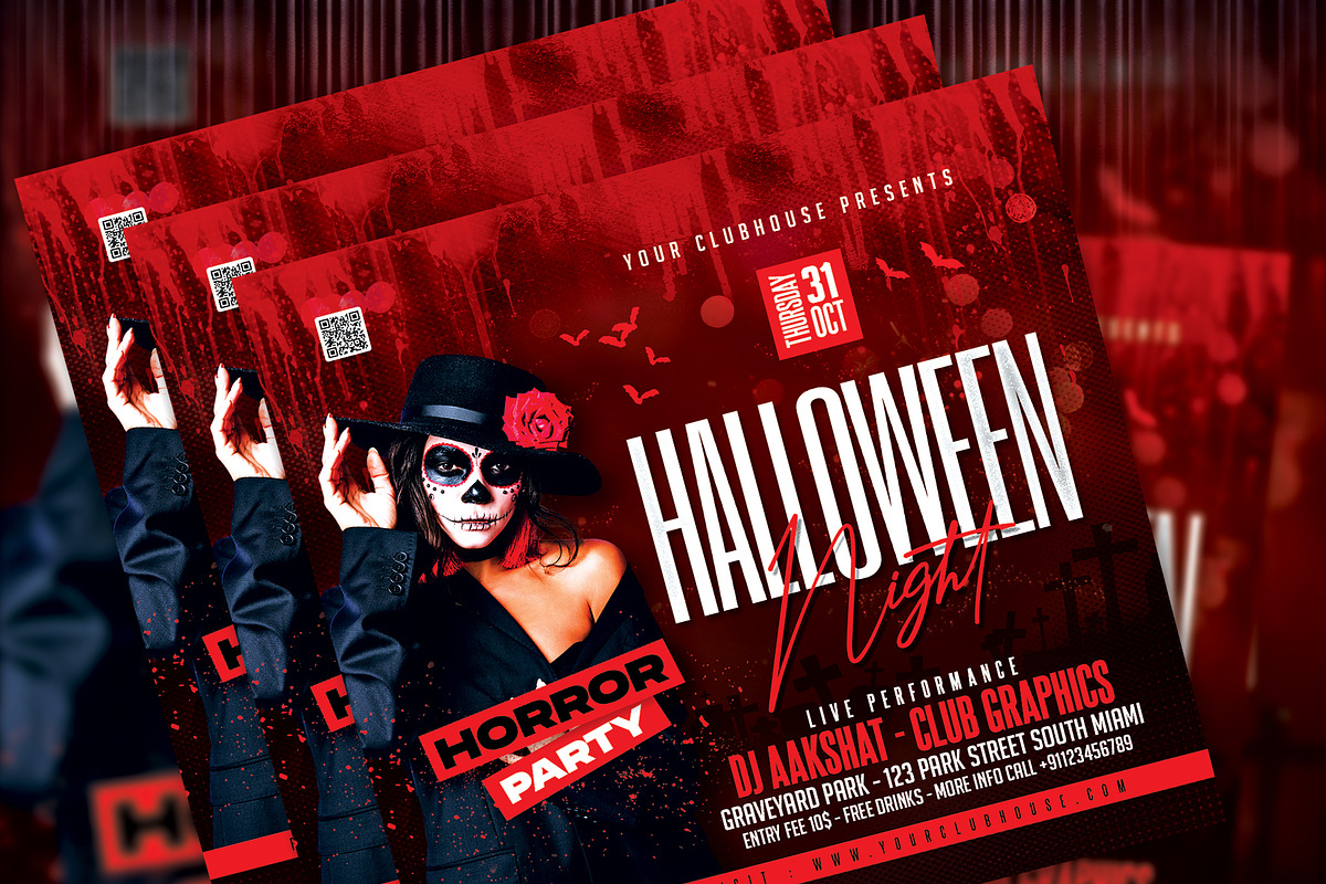 Halloween Party Flyer, a Templates & Theme by MithilaCreation (Photo 5 of 6)