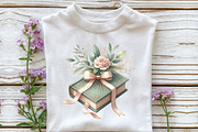 Sage Coquette Bow Book Stack Clipart, an Illustration by CraftArtStudio (Thumbnail 3 of 6)