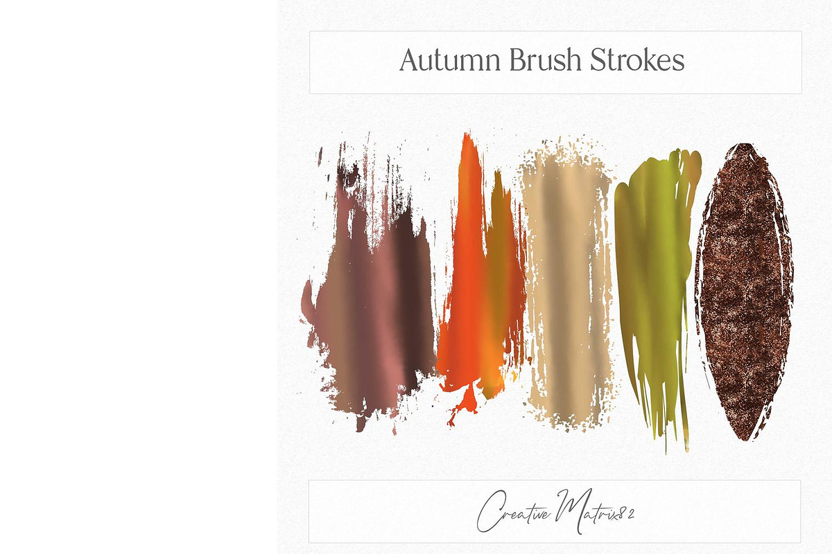 Autumn Brush Strokes Clipart, a Seasonal Illustration by Creative Matrix82 (Photo 5 of 6)