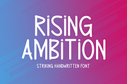 Rising Ambition Typeface, a Handwritten Font by Seemly Fonts (Thumbnail 1 of 5)