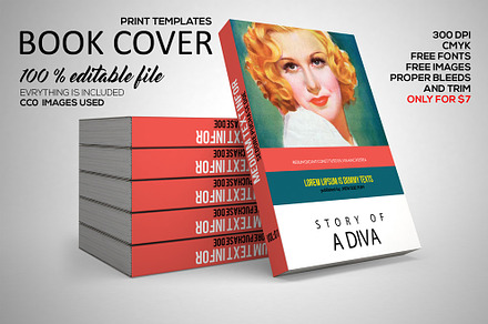 Book Cover Print Template PSD, a Magazine Template by Psd Templates