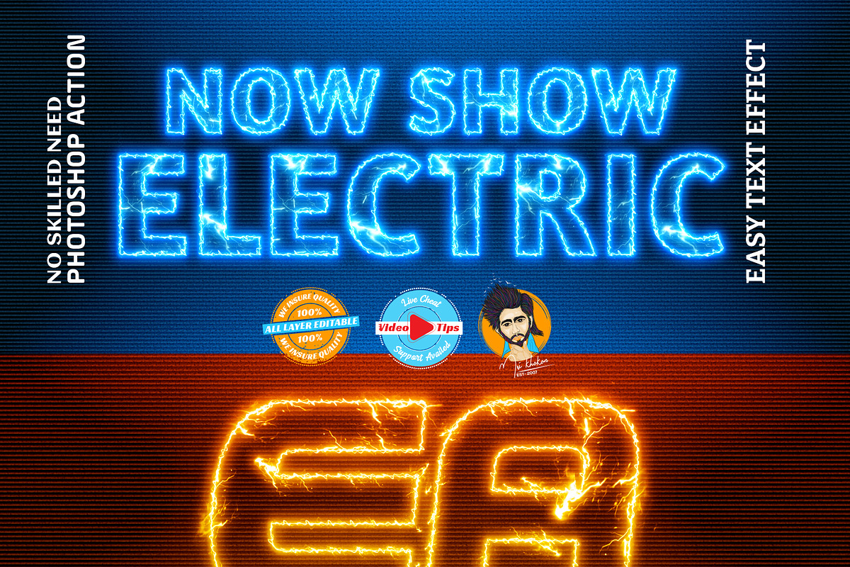 ELECTRIC Photoshop Action, an Action Add-On by MRI STUDIO (Photo 1 of 20)