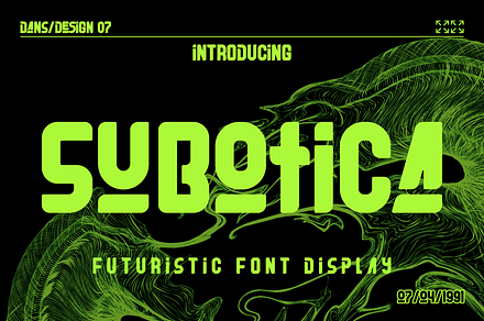 Subotica Futuristic Y2k Display Font, a Sans Serif Font by dansdesign