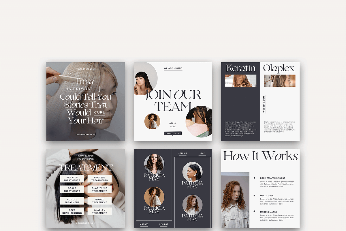 Salon Instagram Templates, a Social Media Template by Kseniia_Design (Photo 9 of 9)