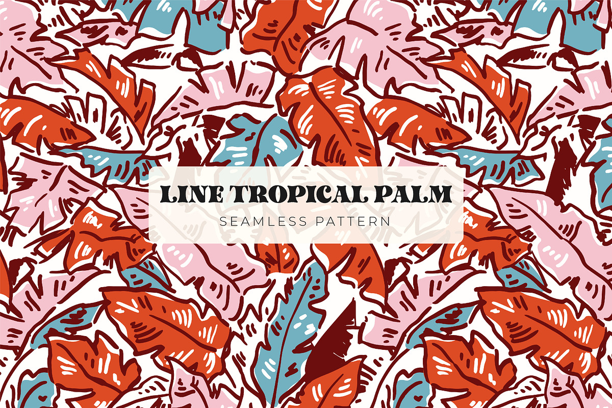 Tropical Hand Drawn, Palm Prints, a Pattern Graphic by ASTUDIO (Photo 7 of 7)