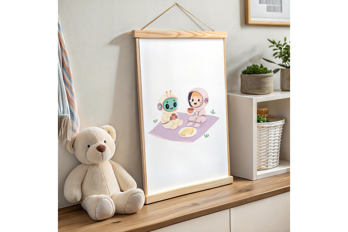 Cute Space Clipart Set, a Technology Illustration by Bielousova Art (Photo 4 of 5)