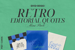 Retro Editorial Quotes – PSD + Canva
