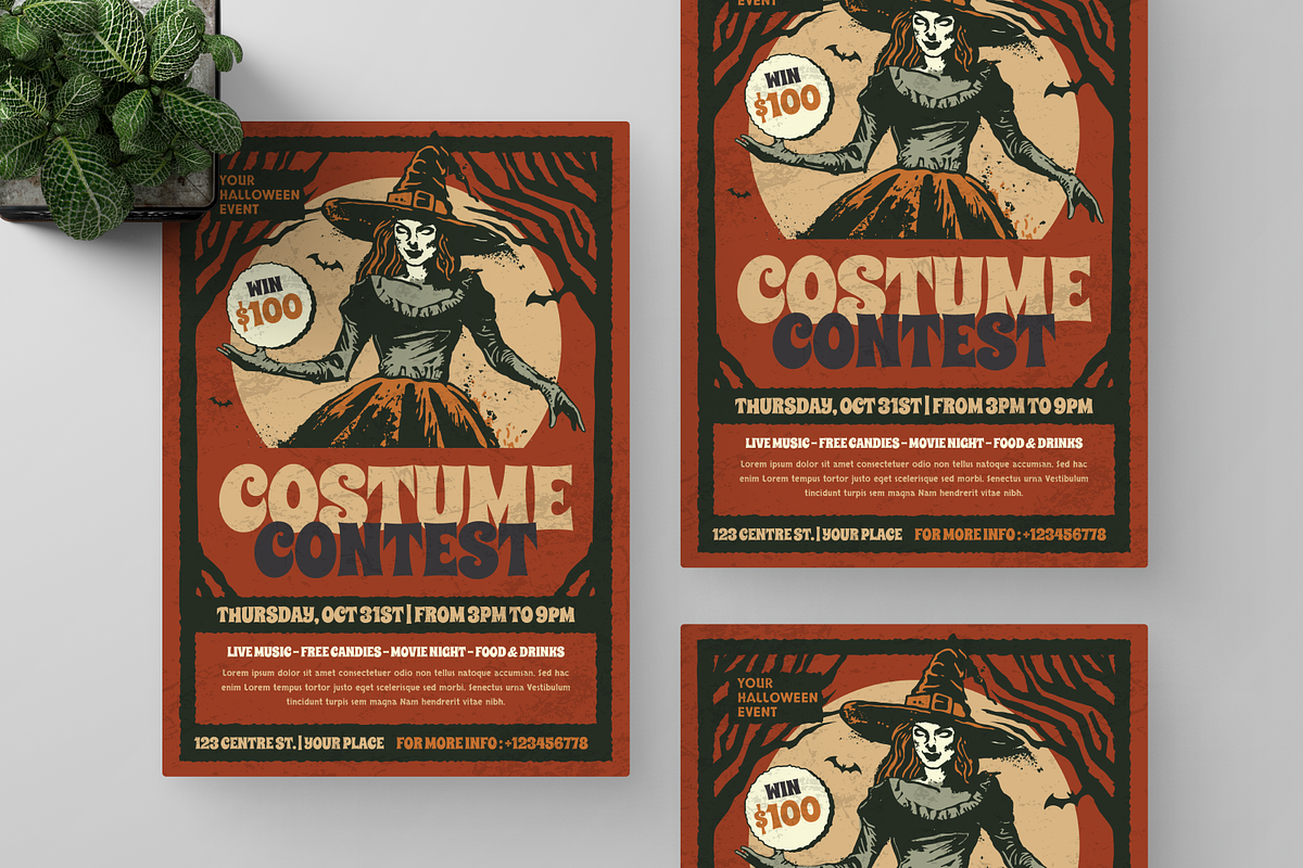 Halloween Costume Contest Flyer, a Flyer Template by Annora Studio (Photo 5 of 5)