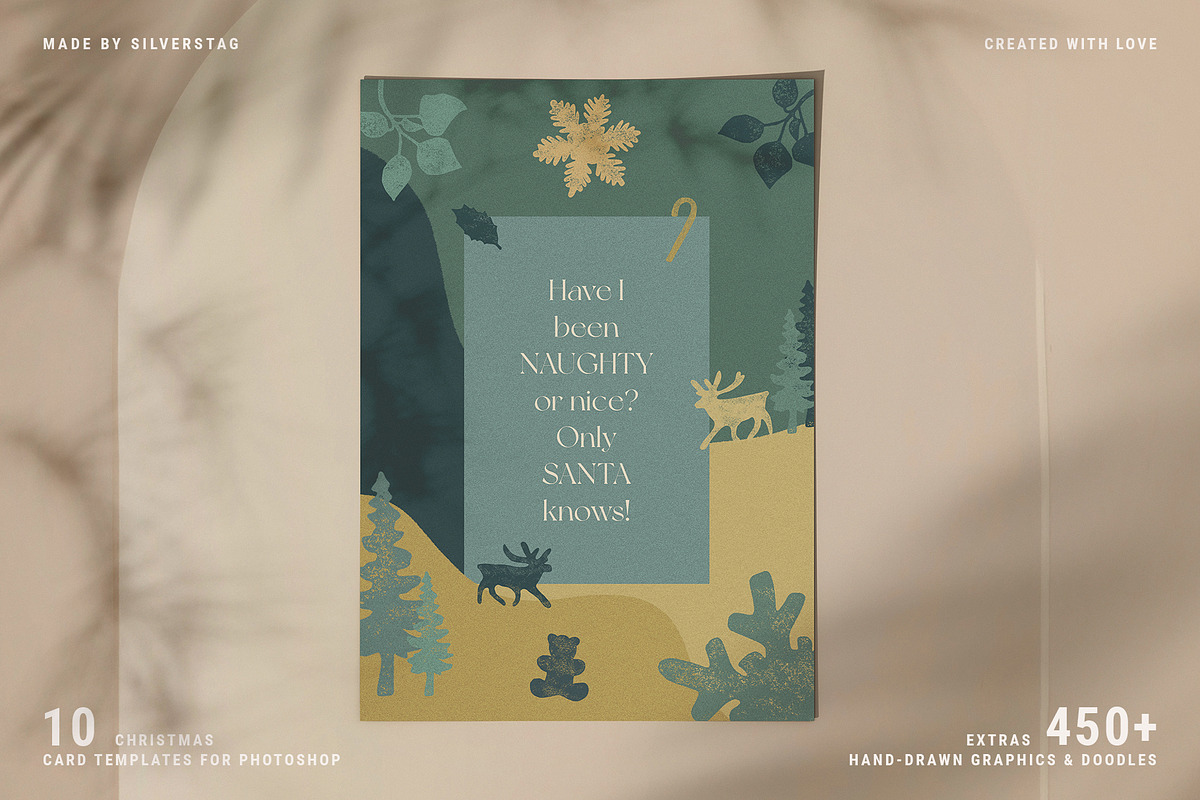 Christmas Card Templates & Extras, a Card Template by SilverStag Type Foundry (Photo 16 of 20)