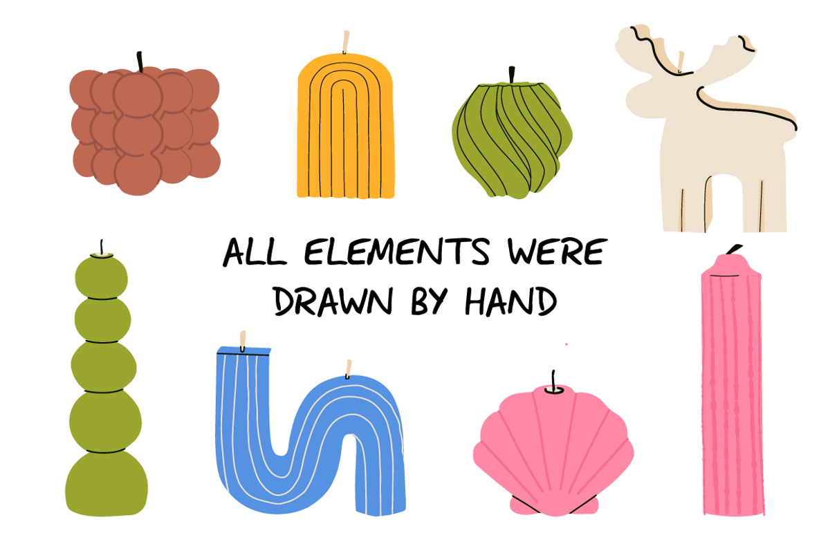150+ Candle Making Clipart Set, an Object Illustration by Zeukaa (Photo 7 of 15)
