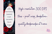 Dark Romance Printable Bookmarks, an Object Graphic by Anna Design Studio (Thumbnail 6 of 10)