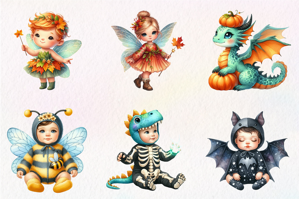 Halloween Baby Costume Clipart, an Illustration by CreationArt (Photo 8 of 9)