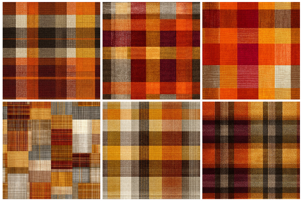 Orange Seamless Tartan Plaid Pattern, a Texture Graphic by CitraGraphics (Photo 4 of 7)