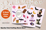 Cute Teen Witch Clipart Set- 34 PNGs, a Seasonal Illustration by Sabadesignz (Thumbnail 4 of 6)