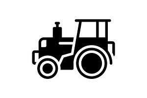Tractor agriculture solid icon, a Solid Icon by Creative priyanka