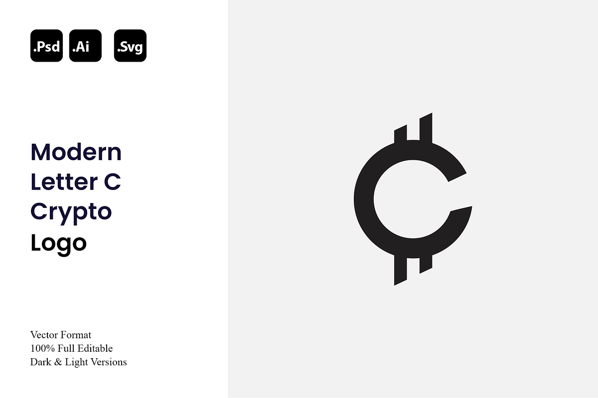 Modern Letter C Crypto Logo, a Branding & Logo Template by Luxury Logos (Photo 1 of 4)