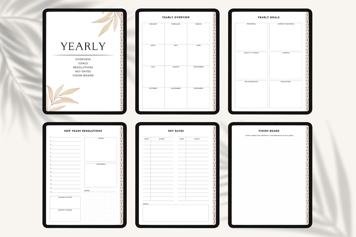2026 Digital Life Planner for iPad, a Templates & Theme by HoneyGlowStudioCo (Photo 3 of 10)