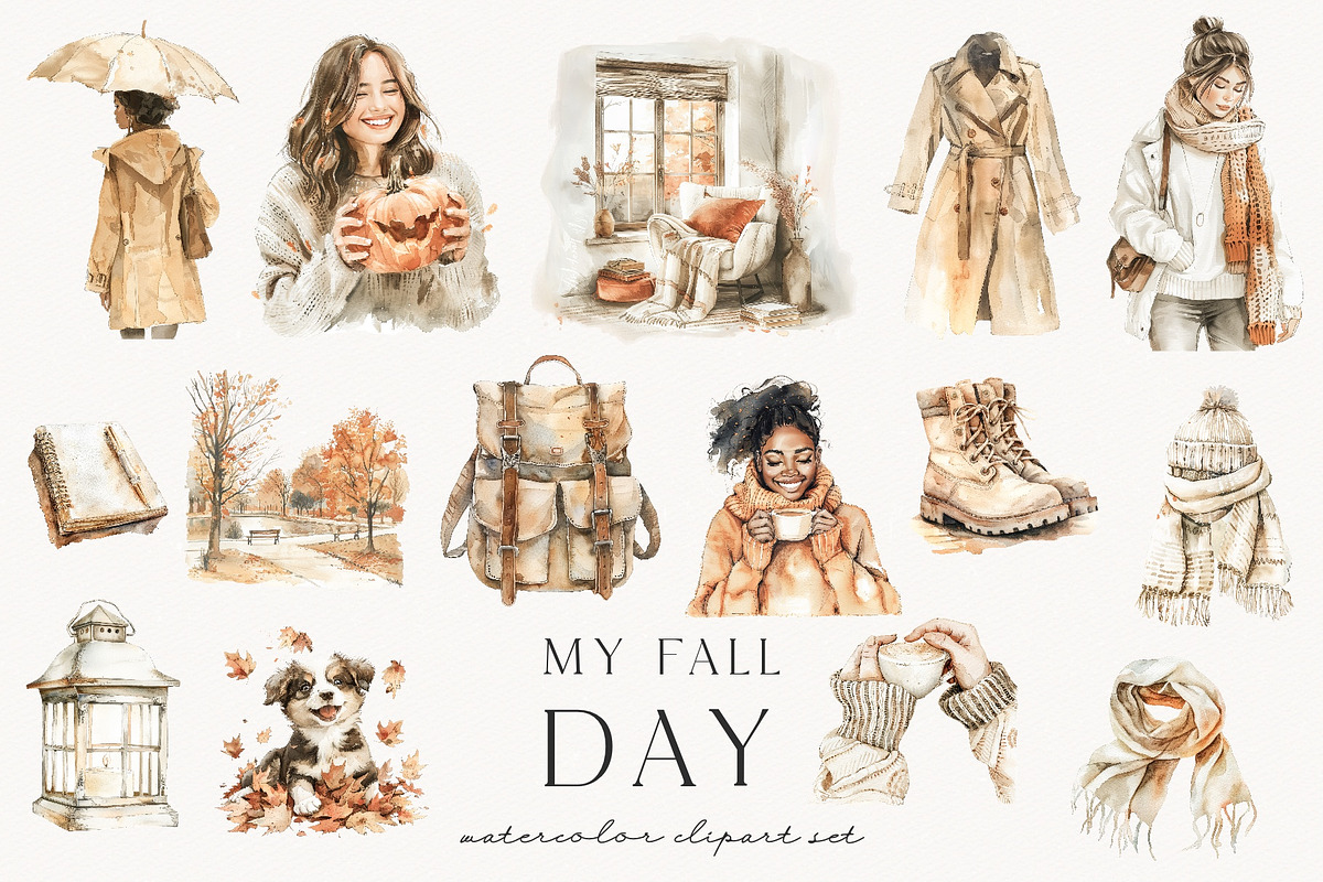My Fall Day, a Seasonal Illustration by PeDe Designs (Photo 6 of 12)