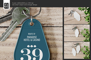 Motel Style Keychain Mockup