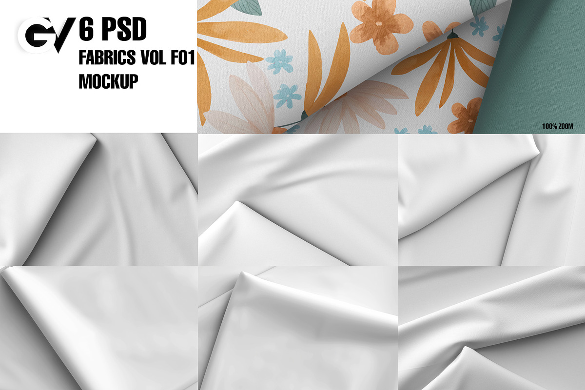 6 PSD Fabric Mockup | fabric mockup, a Household Mockup by GraphicVil (Photo 3 of 18)
