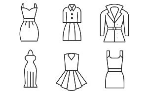 Clothing Icon Outlines Set 2