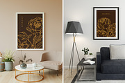 Retro, engraved peony flower cards, a Decorative Illustration by Good Studio (Thumbnail 4 of 6)