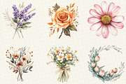 Boho Floral Spring Clipart, an Illustration by OK Design (Thumbnail 4 of 4)