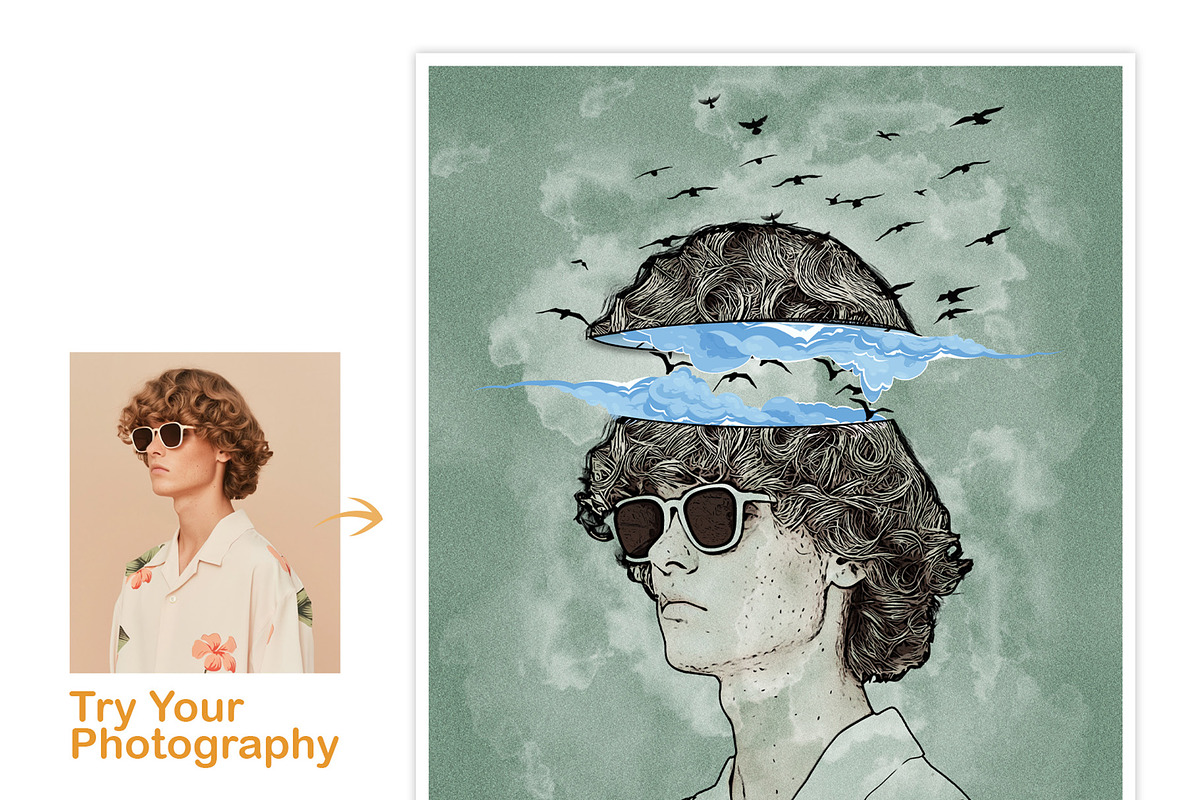 Editable Photoshop Art Photo Effect, an Action Add-On by MRI STUDIO (Photo 6 of 16)