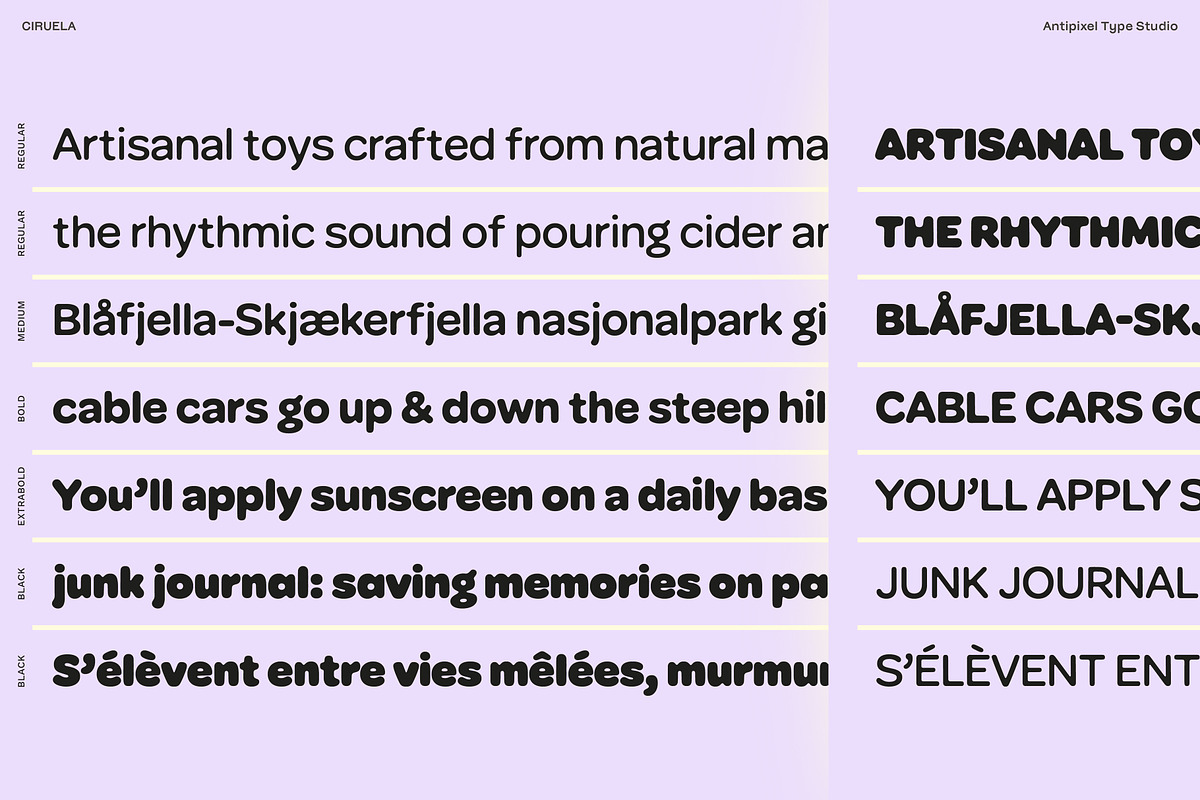 Ciruela | Chunky Round Display Sans, a Sans Serif Font by Antipixel Type Studio (Photo 4 of 19)