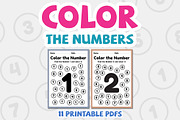 Coloring numbers, 1 to 10 math, an Education Illustration by TukTuk Design (Thumbnail 1 of 7)