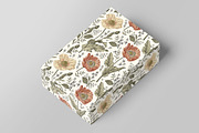 Seamless Set Flowers Poppy Poppies, a Pattern Graphic by Vintage (Thumbnail 6 of 11)