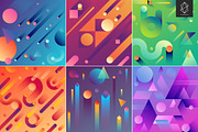 Geometric fluid gradient backgrounds, a Pattern Graphic by Yury Velikanov (Thumbnail 2 of 5)