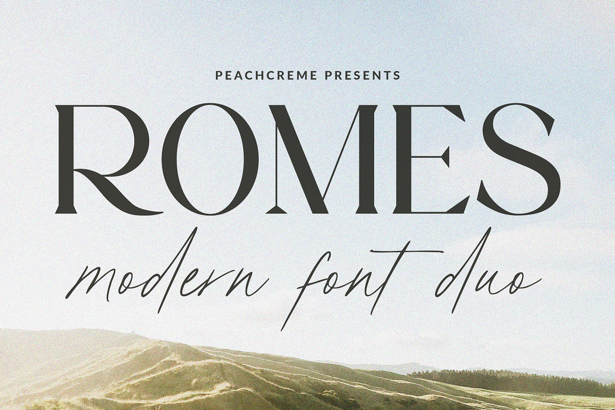 Romes // Modern Font Duo, a Handwritten Font by PeachCreme