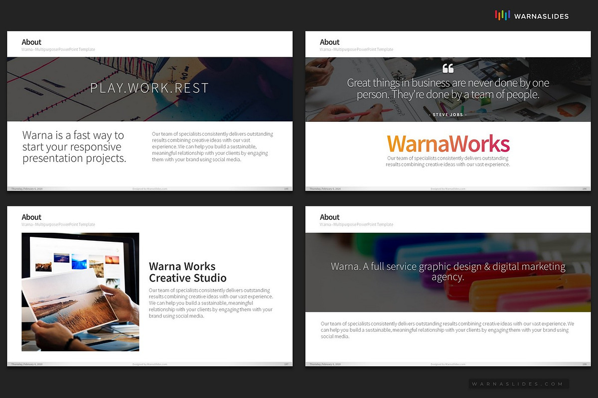 Company Profile PowerPoint Templates, a Presentation Template by Warna Works (Photo 32 of 36)
