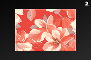 Raspberry Enchantment Floral Pattern