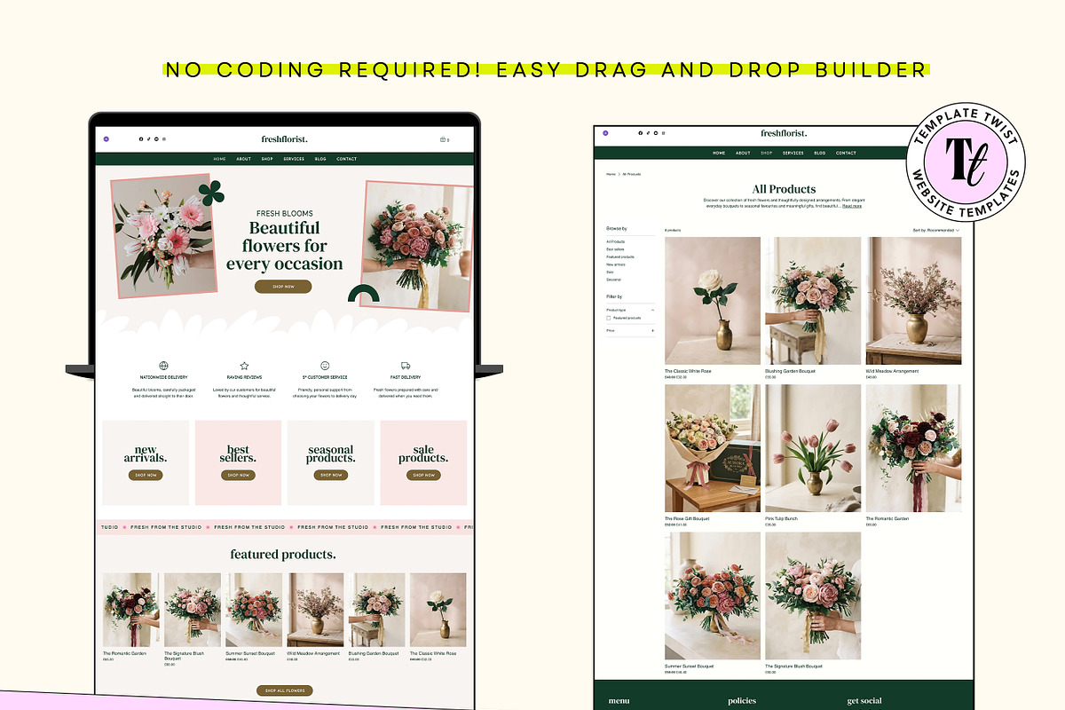 Wix Studio Florist, a Wix Template by Template Twist Shop (Photo 7 of 9)