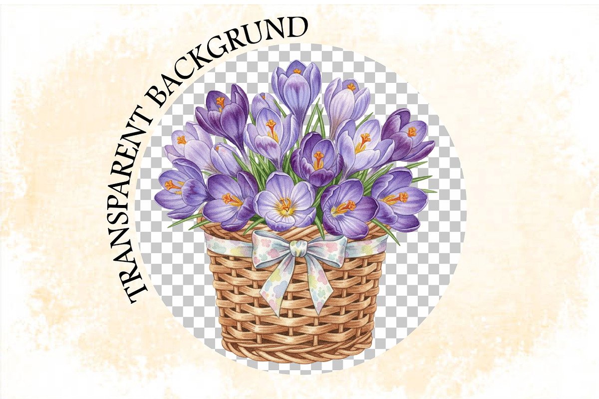 Watercolor Crocuses Clipart Bundle., an Illustration by SVGArt (Photo 9 of 9)