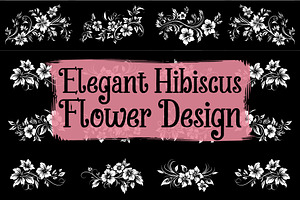 Elegant Hibiscus Flower Silhouette, an Illustration by Designs_River