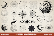 Hand Drawn Mystic & Celestial Bundle, an Object Graphic by GlitterCraft (Thumbnail 1 of 41)