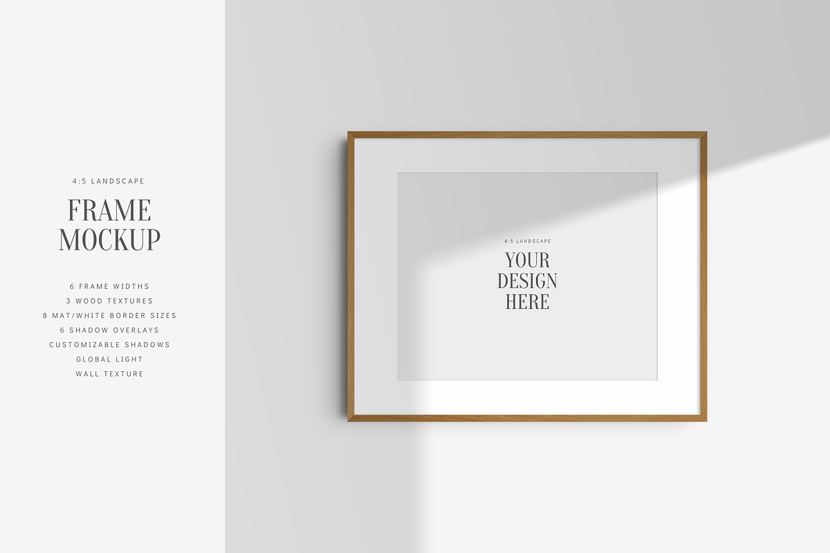 Frame Mockup 4:5 Landscape, a Mockup by DESIGN BY nube (Photo 1 of 15)