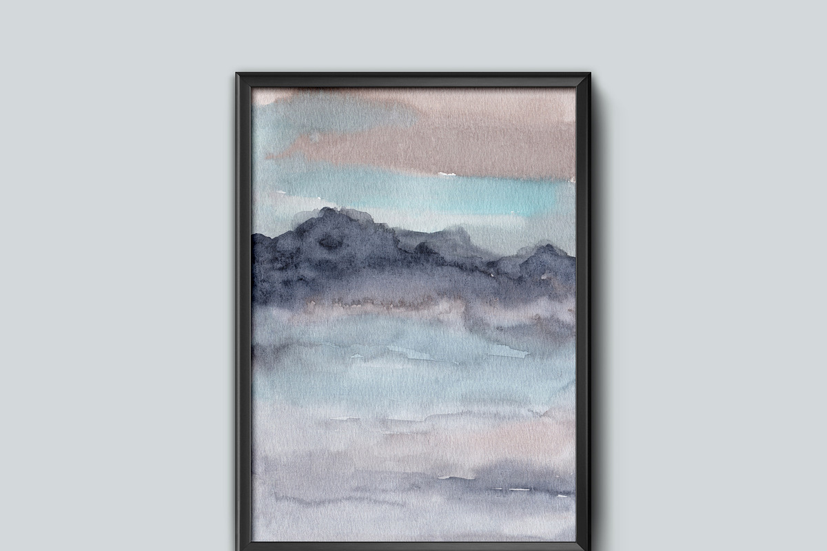 Misty Watercolor Landscapes, a Background Graphic by Marmoris.Arts (Photo 11 of 18)