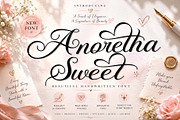 Anoretha Sweet, a Handwritten Font by Yoga Letter (Thumbnail 1 of 10)