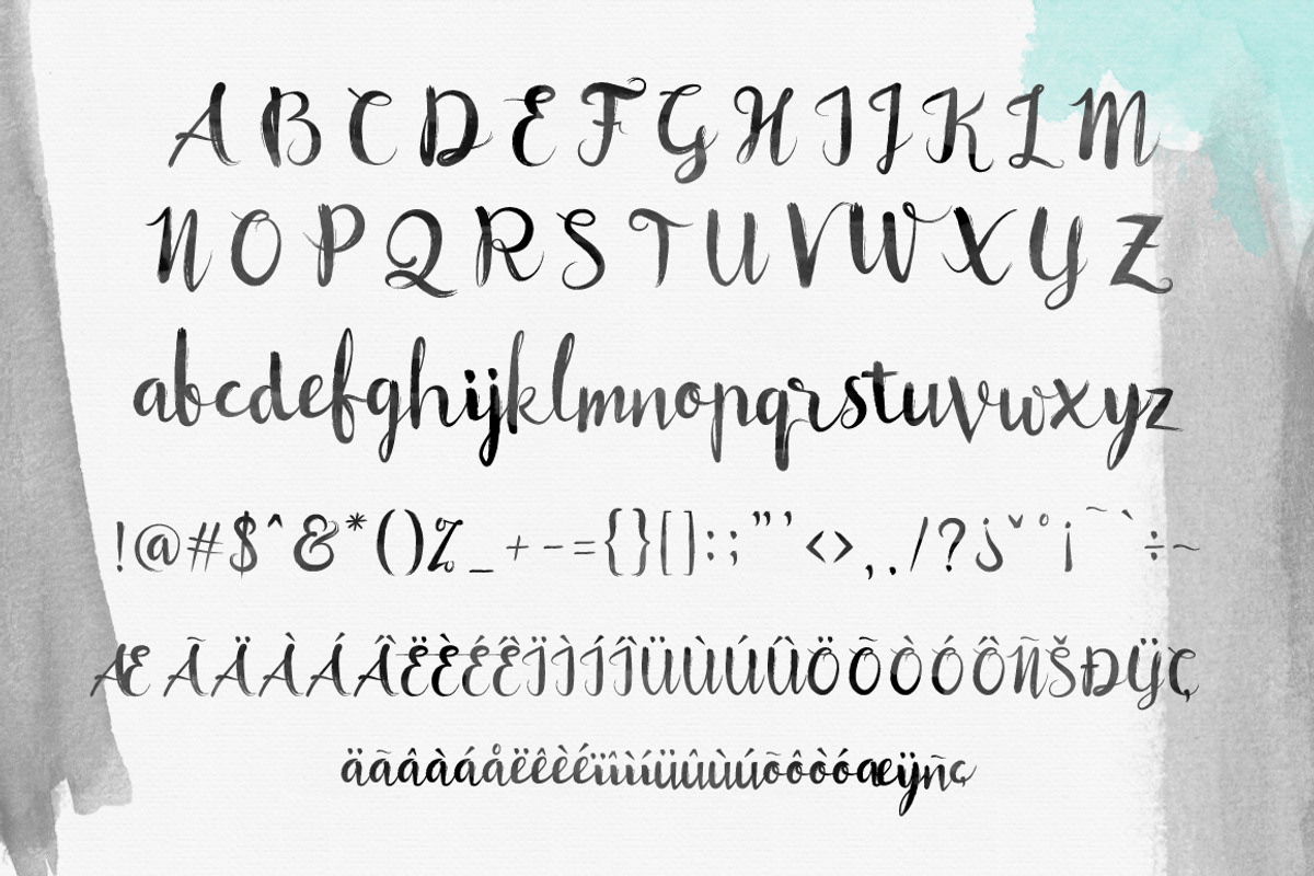Norffo Font + Watercolor Brush, a Script Font by alit design (Photo 4 of 5)
