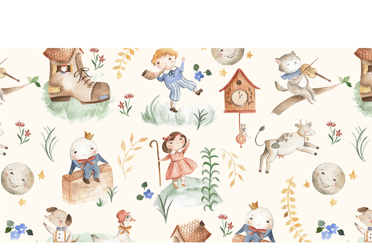 BUNDLE #1- Watercolor Patterns, an Animal Illustration by Flora+Bear (Photo 10 of 10)