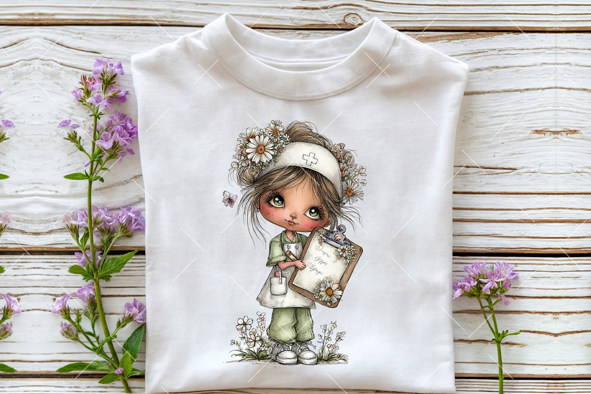 Whimsical Easter Nurse PNG Clipart, an Illustration by OK Design (Photo 6 of 6)