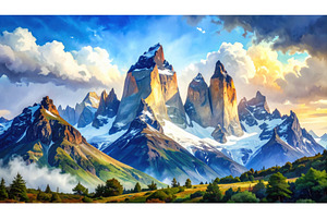 Snowy mountain peaks rising, a Nature Photo by Igor Tichonow