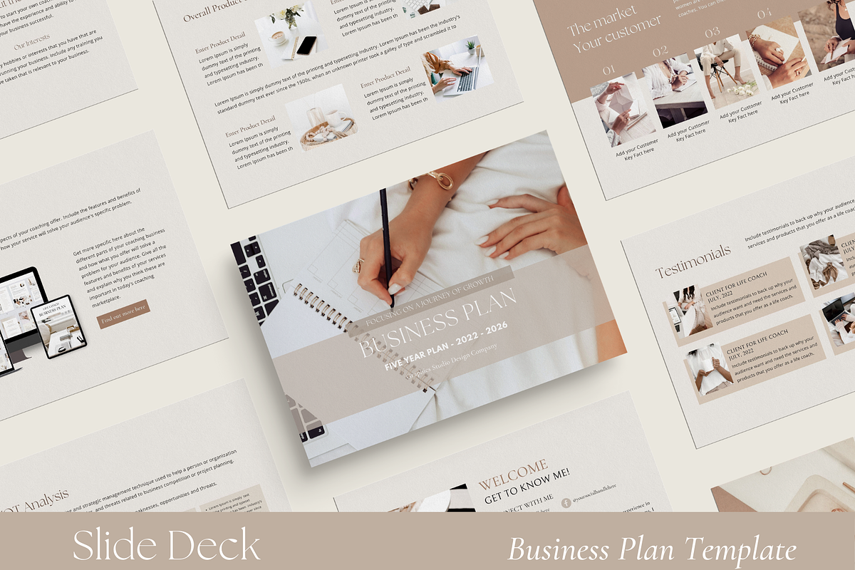 Business Plan Slide Deck Template, a Presentation Template by Design Lush Studio (Photo 3 of 6)