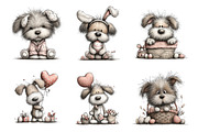 Whimsical easter dog clipart, an Illustration by SinaCreation (Thumbnail 5 of 11)