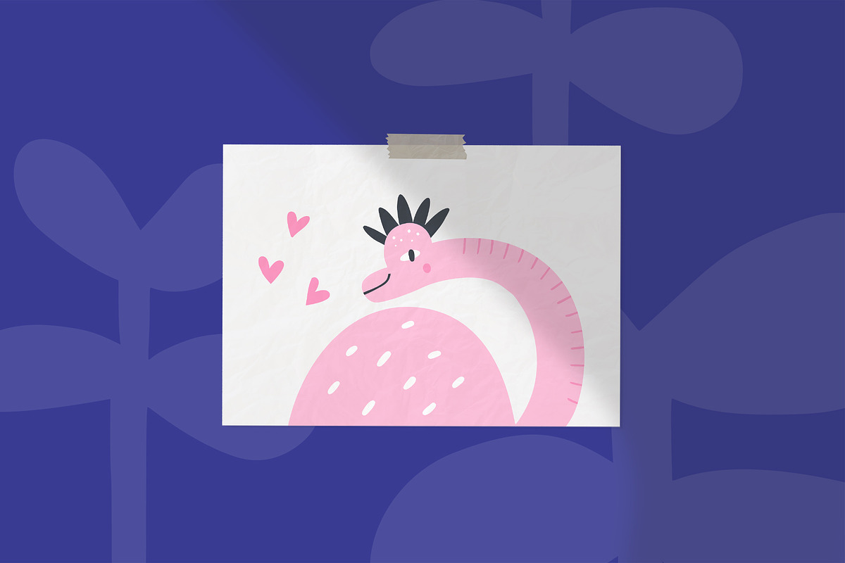 Dinoland - cute dinos collection, an Animal Illustration by Olia (Photo 9 of 12)