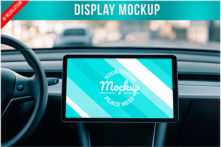 Car's Digital Display Mockup PSD, an Android Mockup by Bruno's Shop